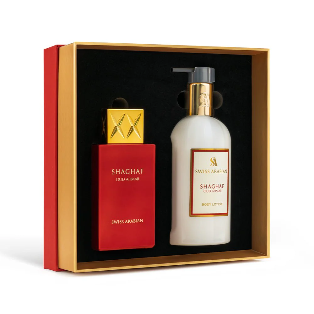 SHAGHAF OUD AHMAR EDP + BODY LOTION GIFT - Image 3