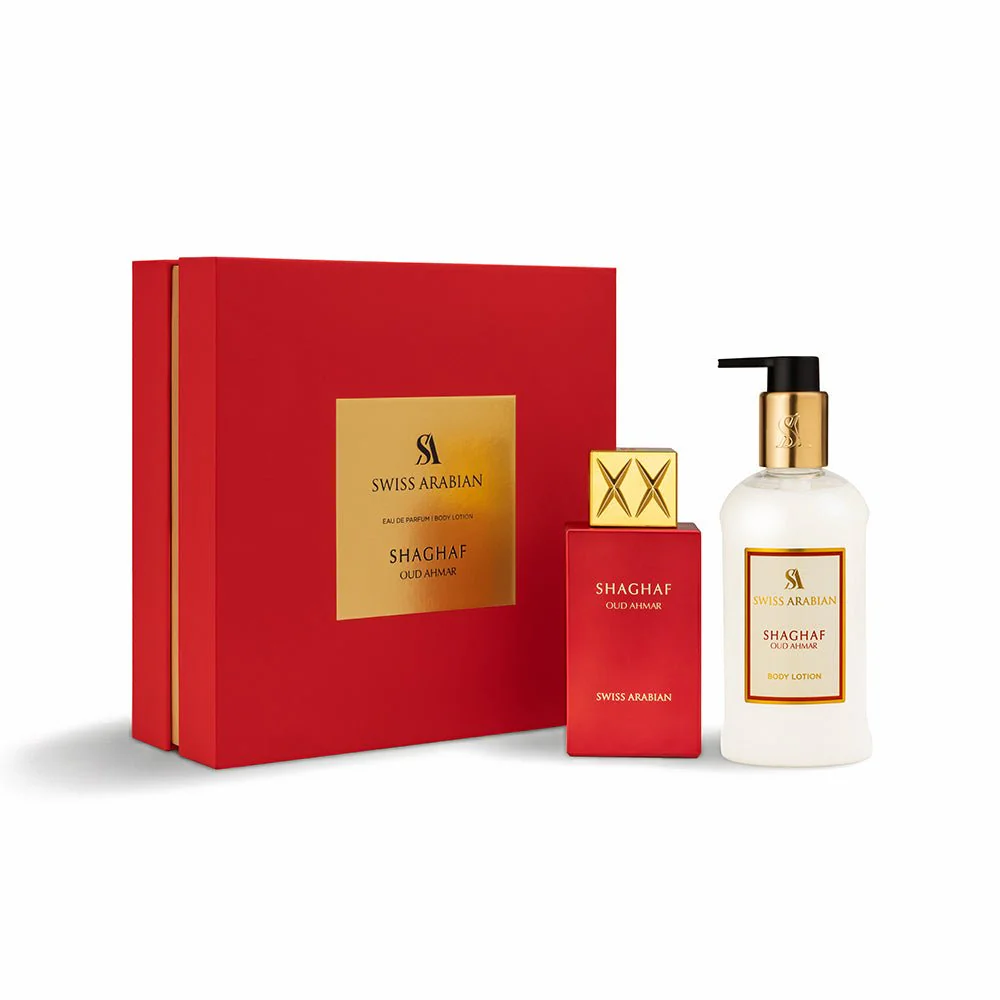 SHAGHAF OUD AHMAR EDP + BODY LOTION GIFT - Image 5